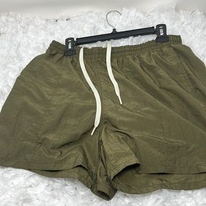 ovadia & sons New York Drawstring swim shorts Men’s Large Solid Olive Green